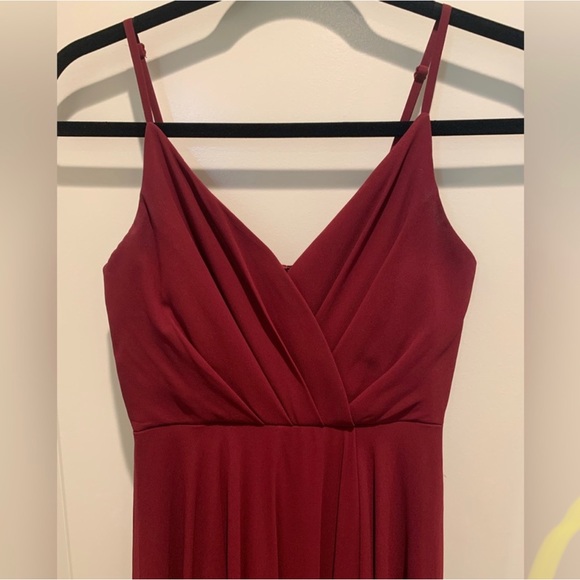 Lulu’s Chiffon Gown in WINE - Picture 10 of 12